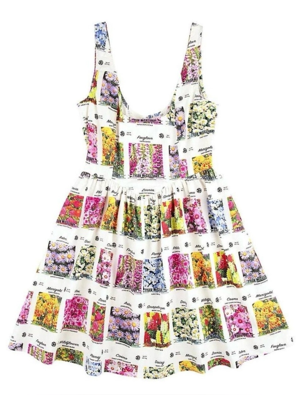 Tyler McGillivary Seed Packet Floral Mini Dress